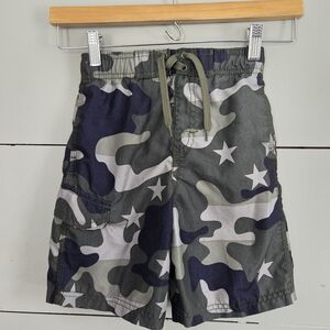 Kanu Surf Camouflage Star Swimsuit Trunks With Mesh Boys Size 7